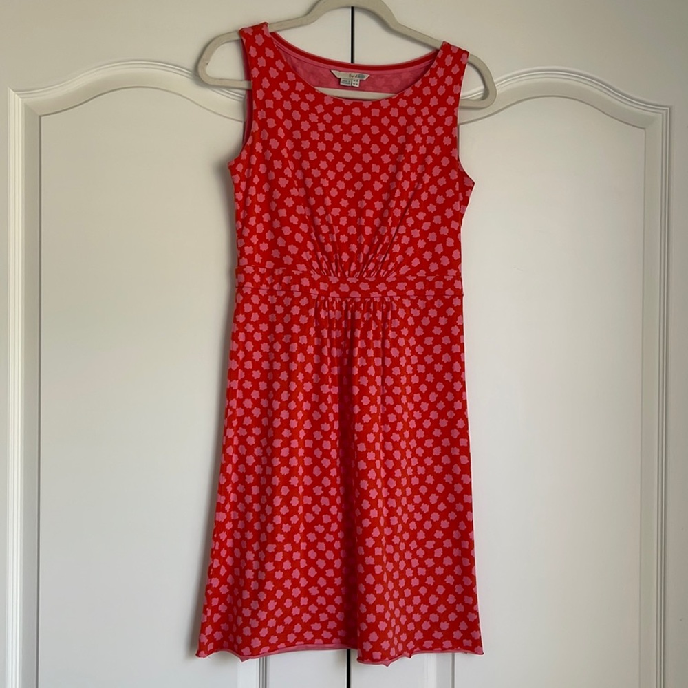 Boden sleeveless print knee length dress